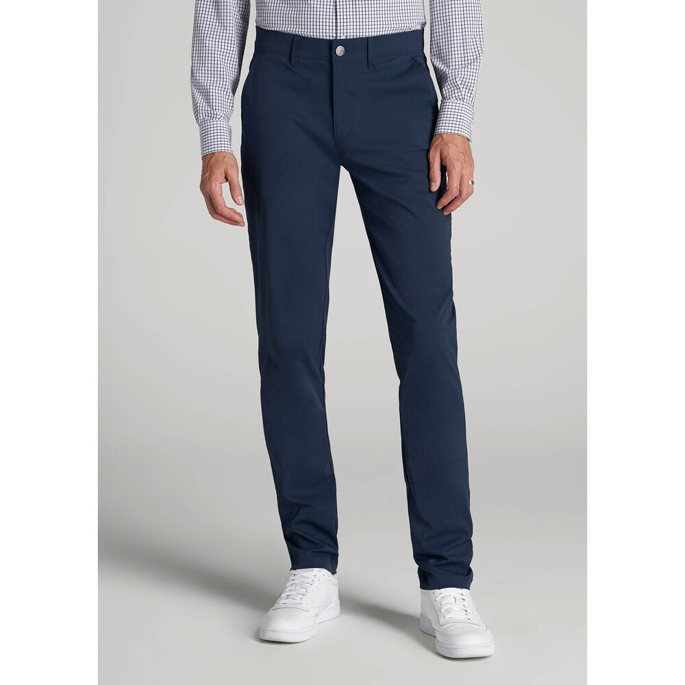 American Tall TAPERED FIT Traveler Chino Pants for Tall Men in Marine Navy Size